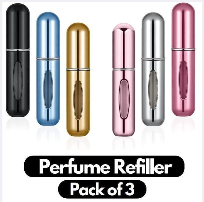 3-Pack Refillable Perfume Atomizers